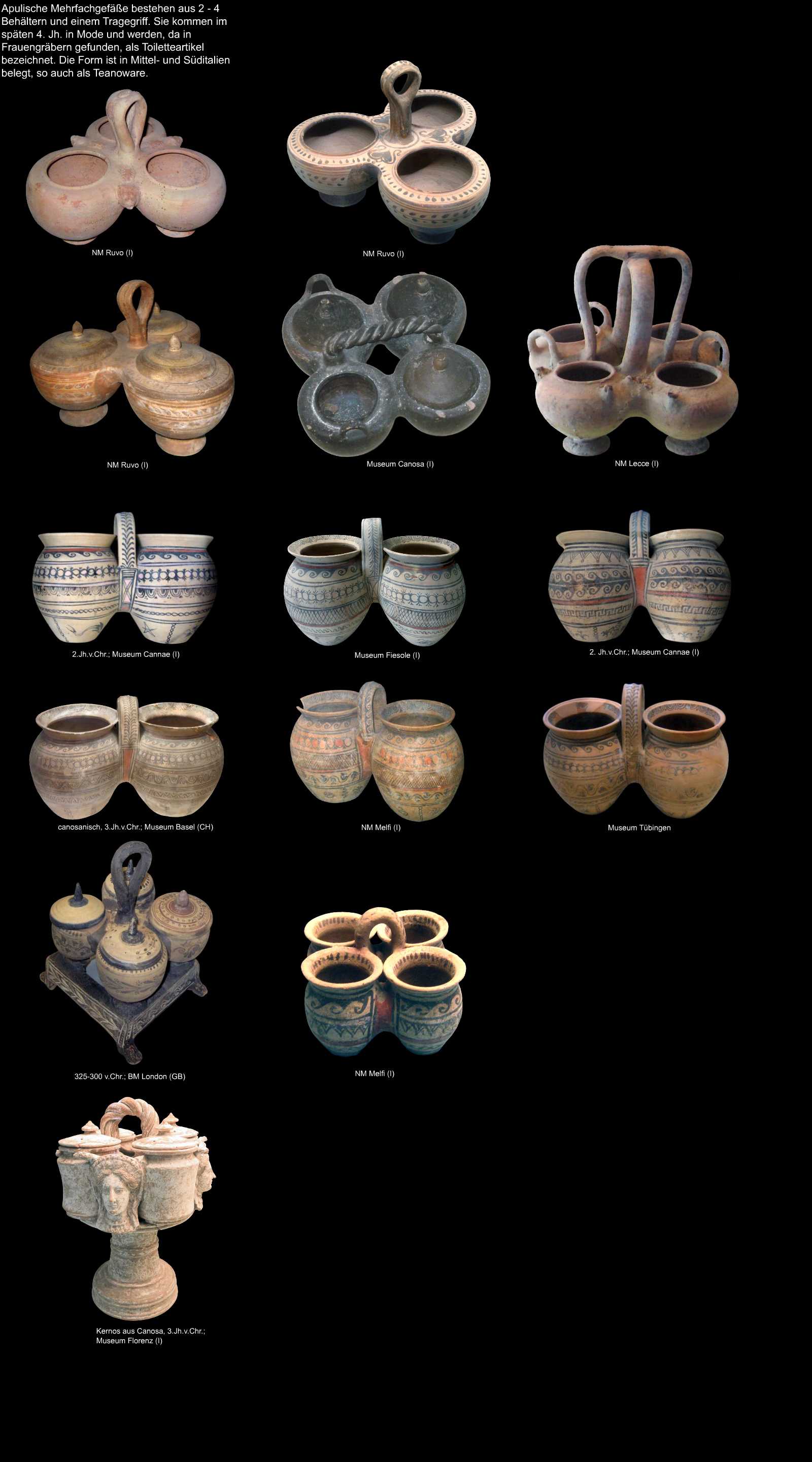 apulische Keramik Mehrfachbehälter
