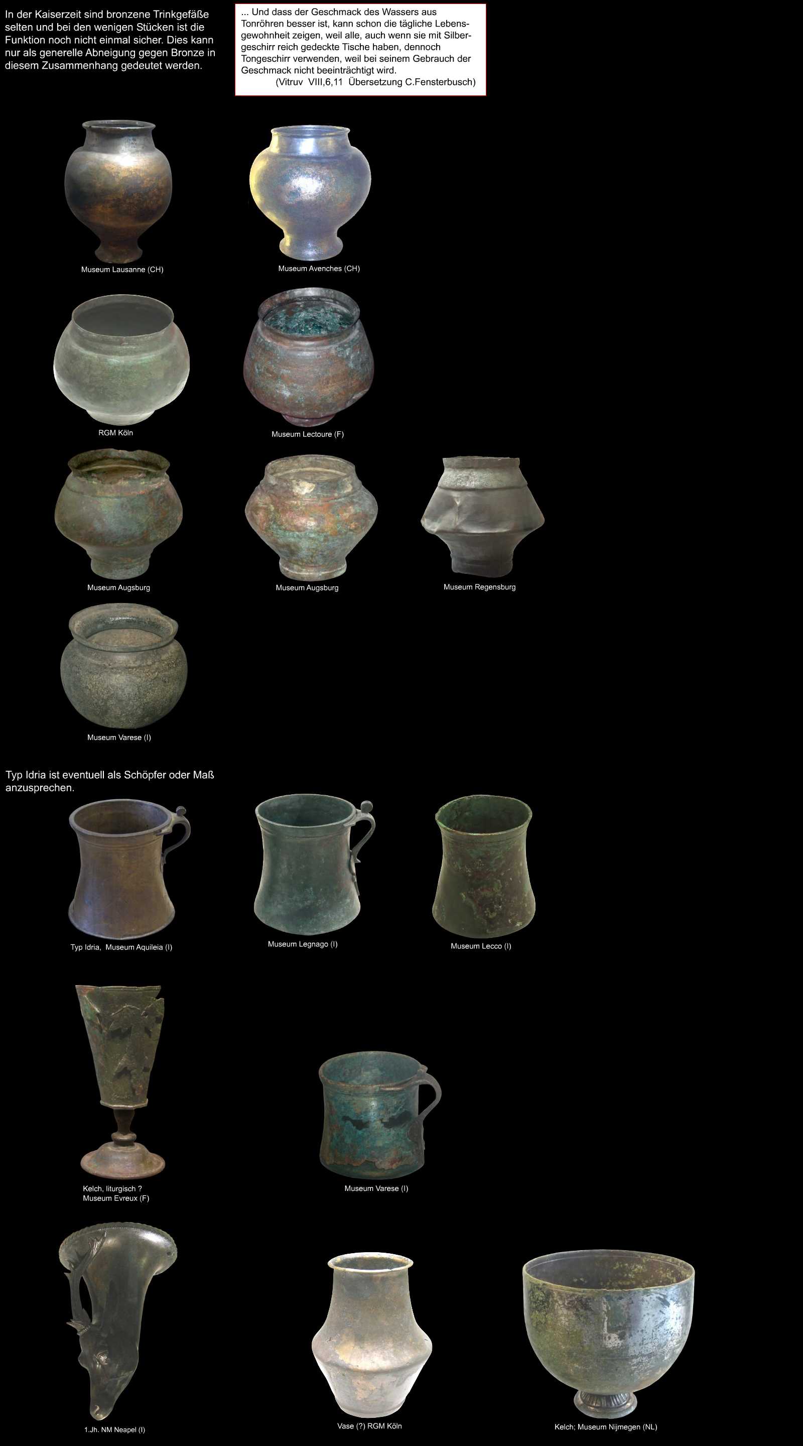 römische Trinkgefäße aus Bronze