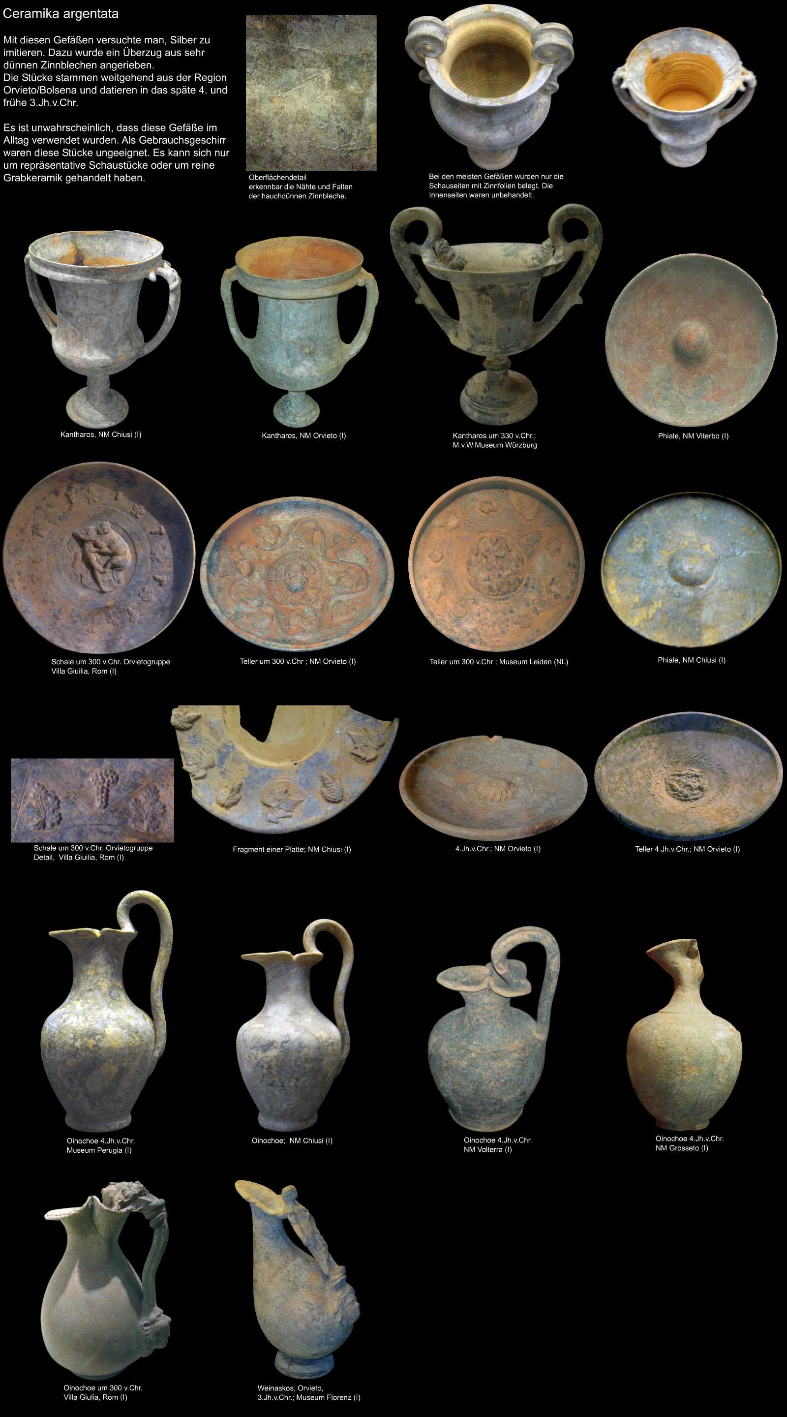 etruskische Keramik argentata