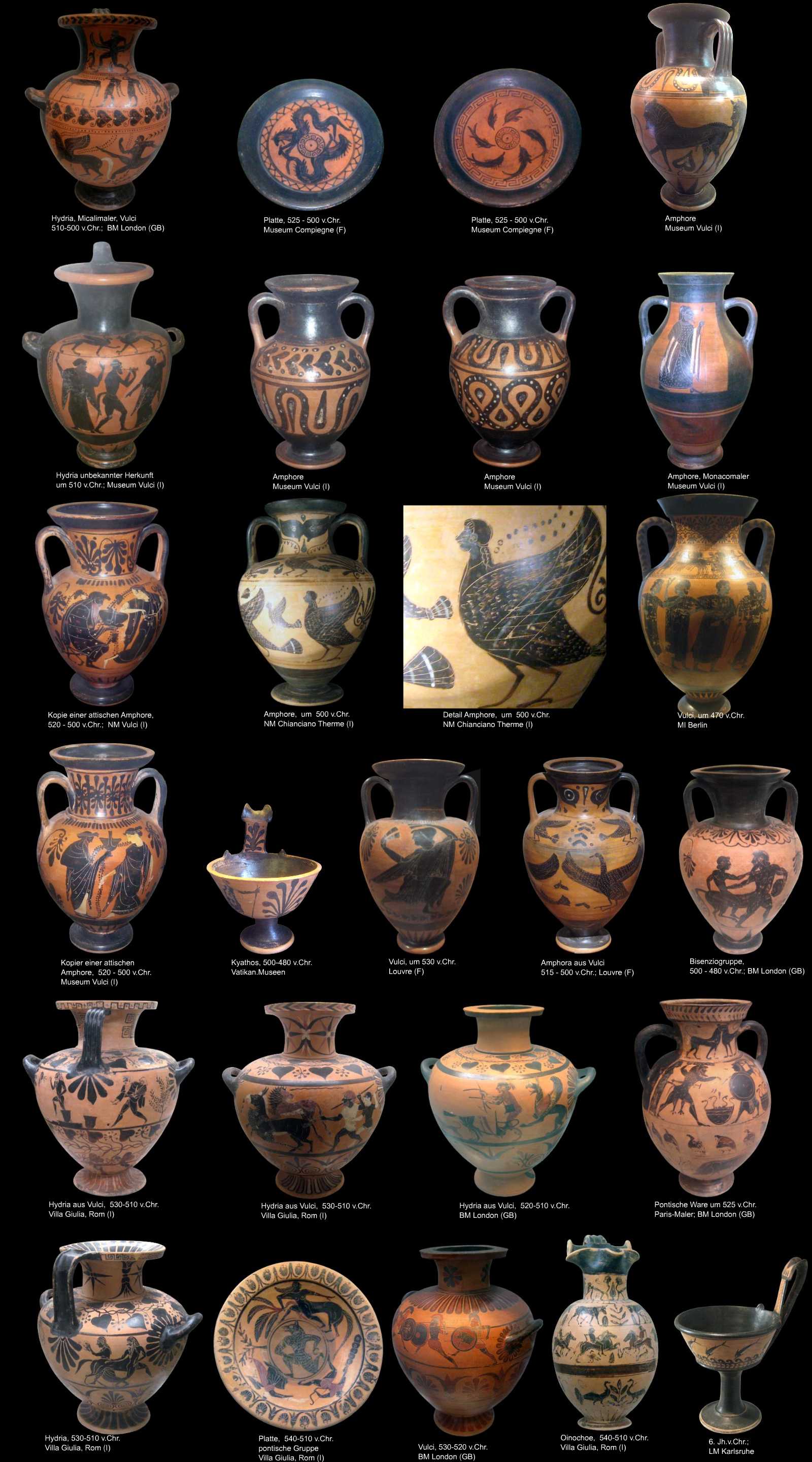 schwarzfigurige Keramik der Etrusker