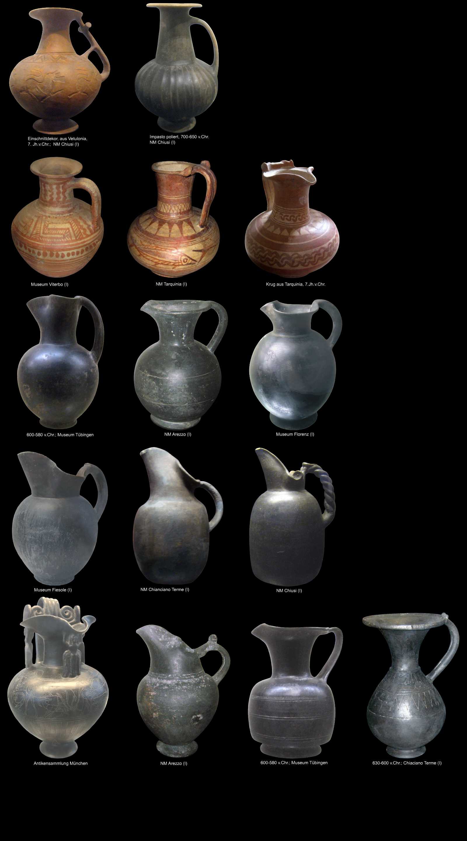 weitere etruskische Tonkannen
