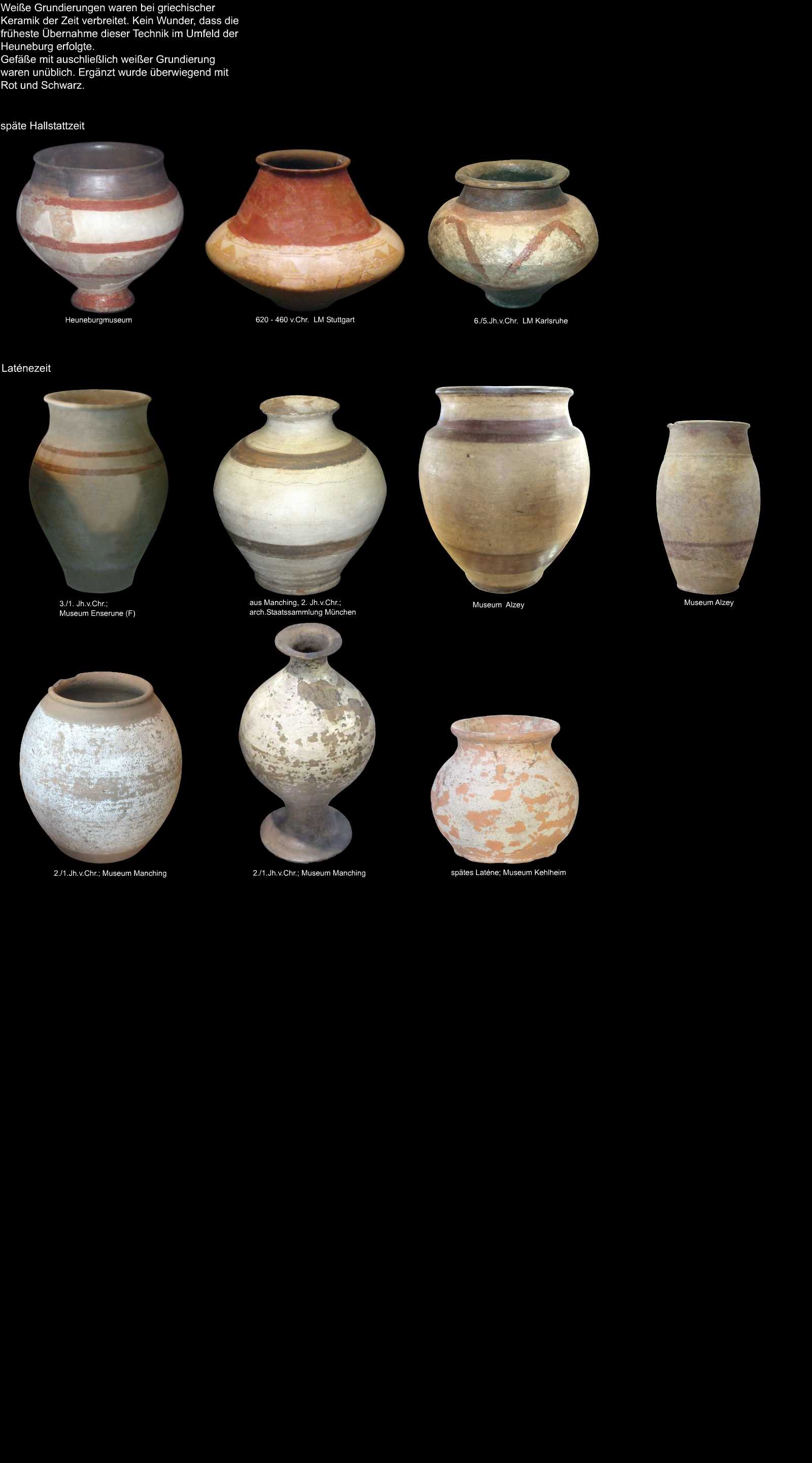 weißgrundige Keramik der Kelten