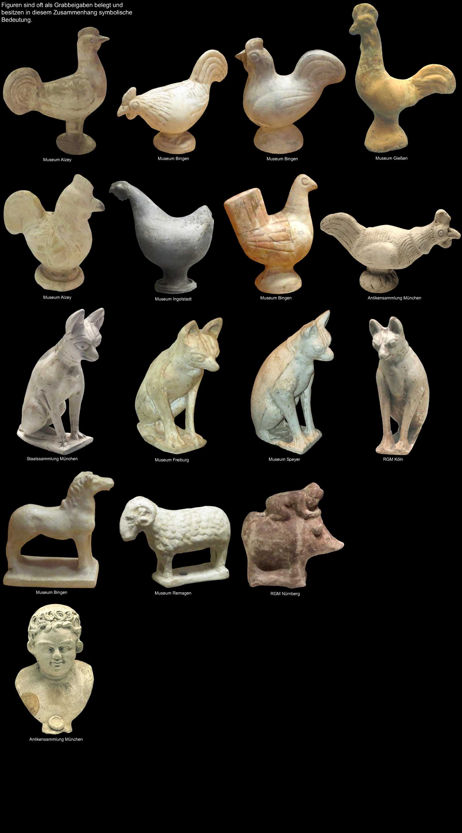 römische Figuren aus Keramik