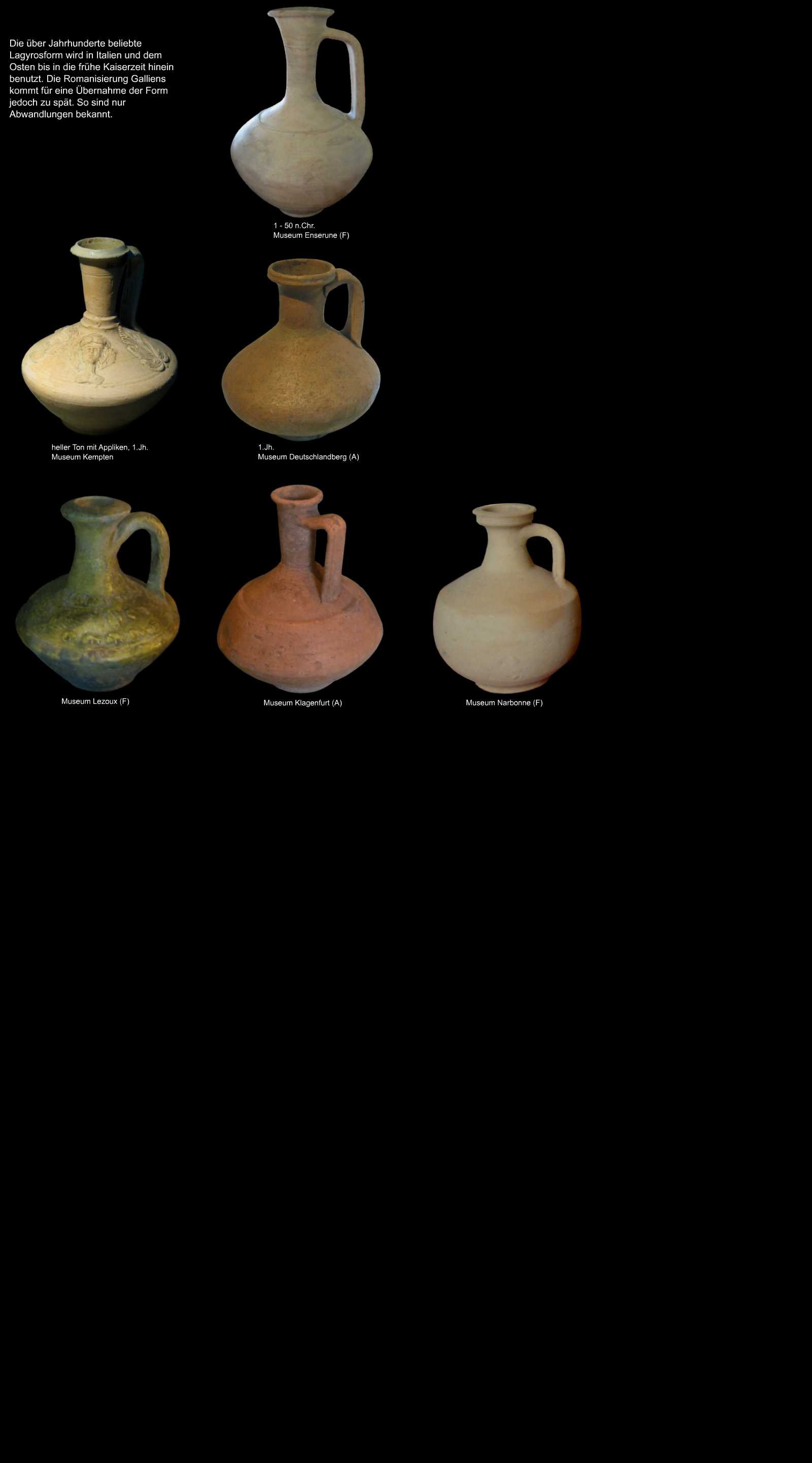 gallische Keramikkannen Lagyrosform