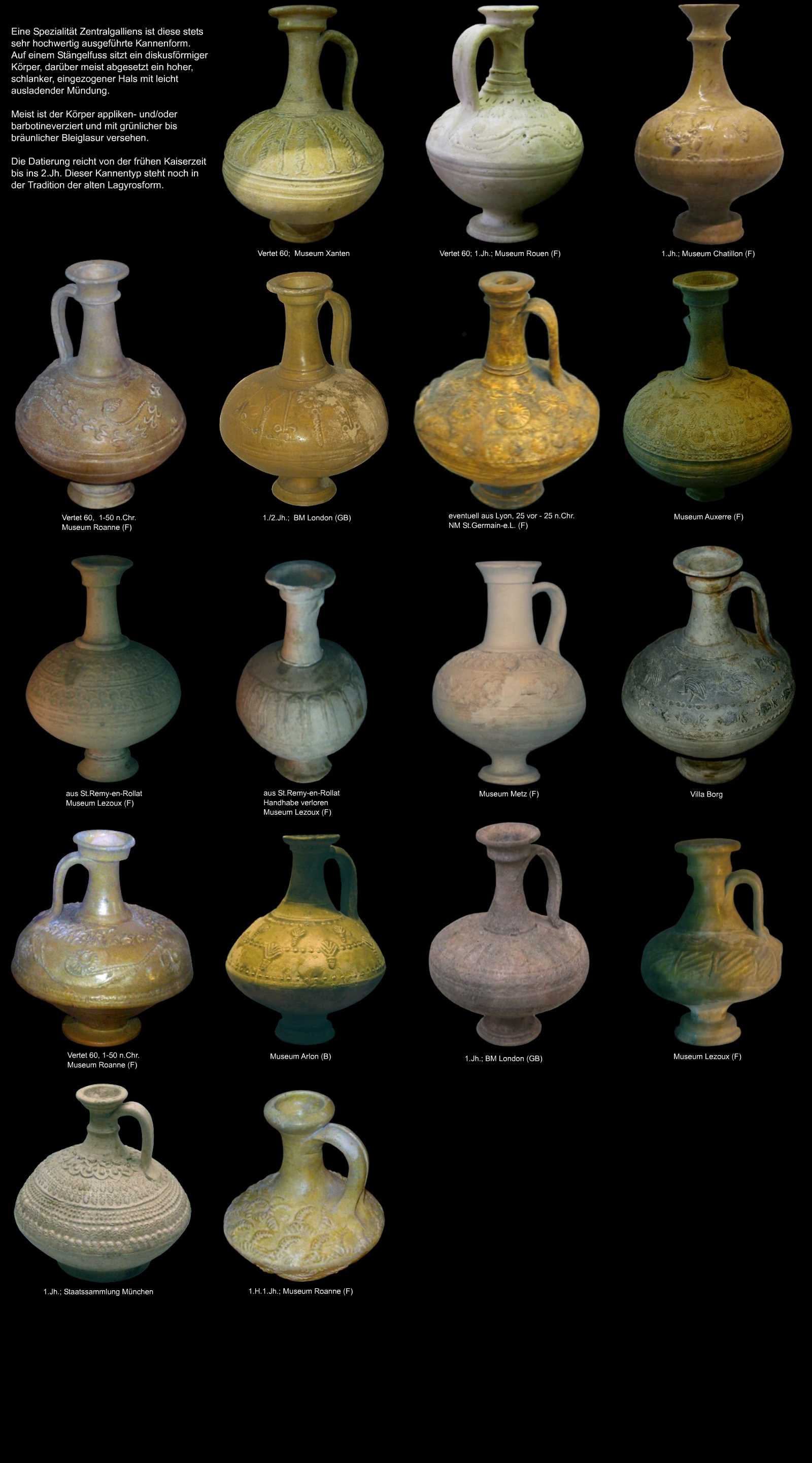 gallische Keramikkannen Diskusform