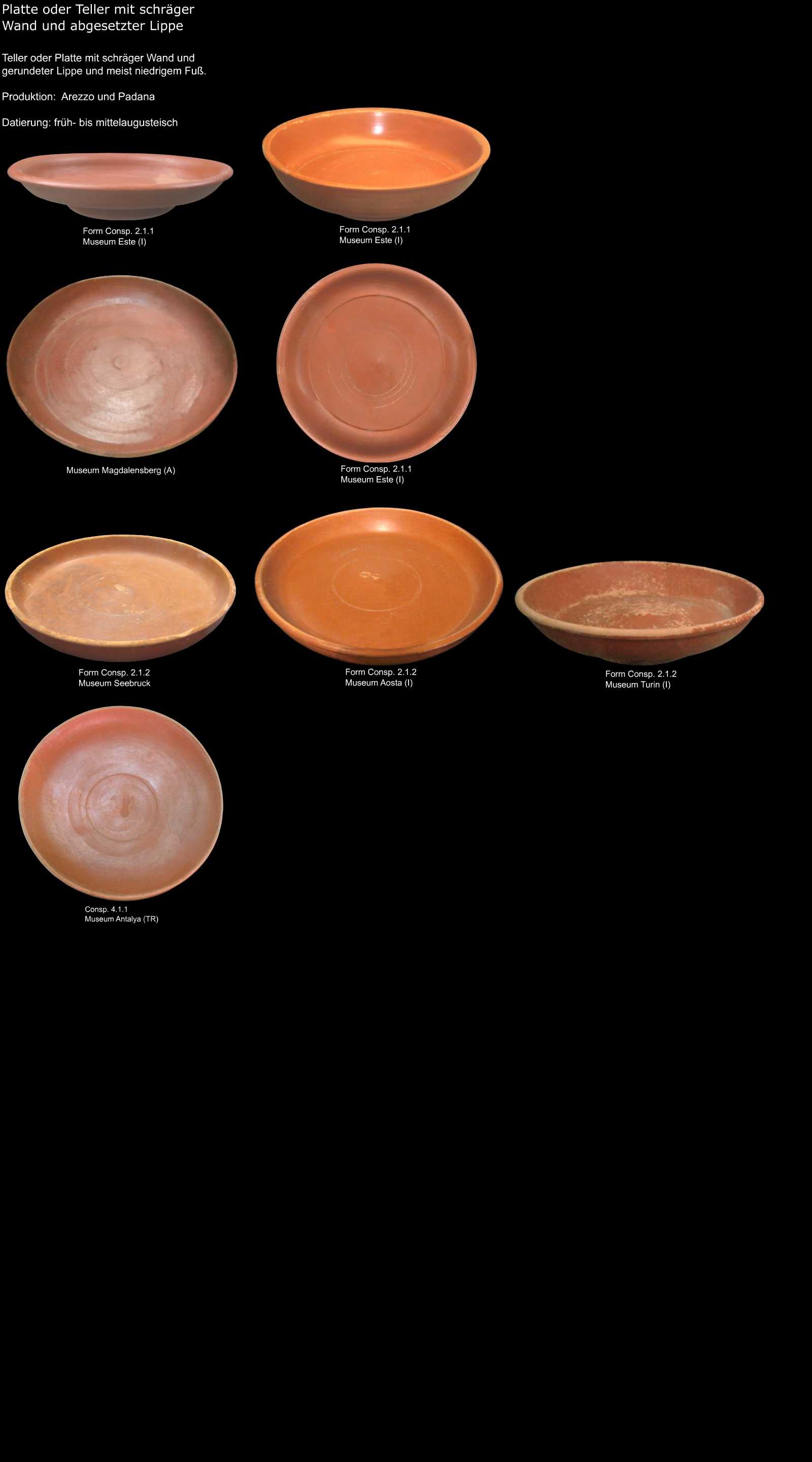 italische Keramikplatten Conspectus formarum 2