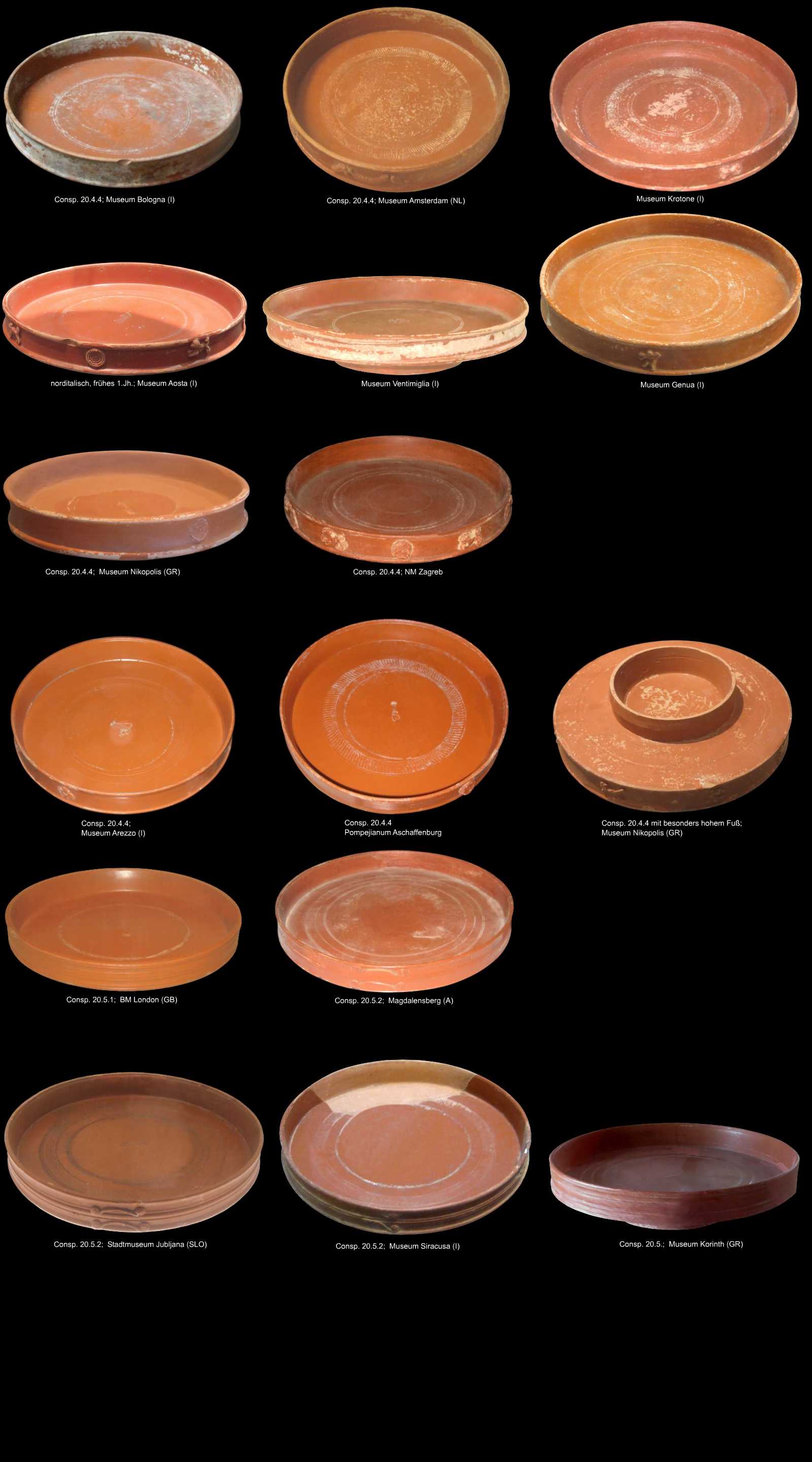 italische Keramikplatten Conspectus formarum 20