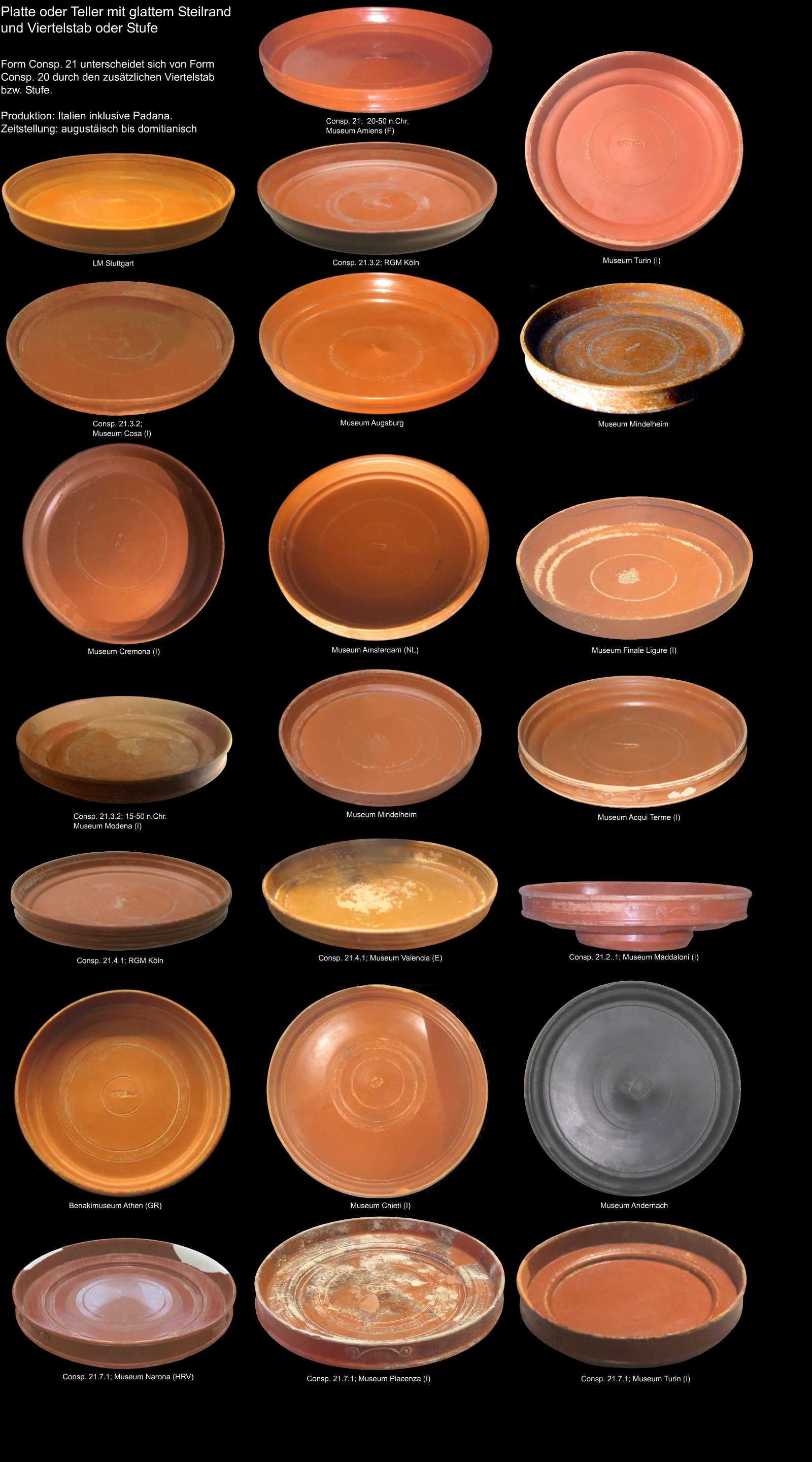italische Keramikplatten Conspectus formarum 21