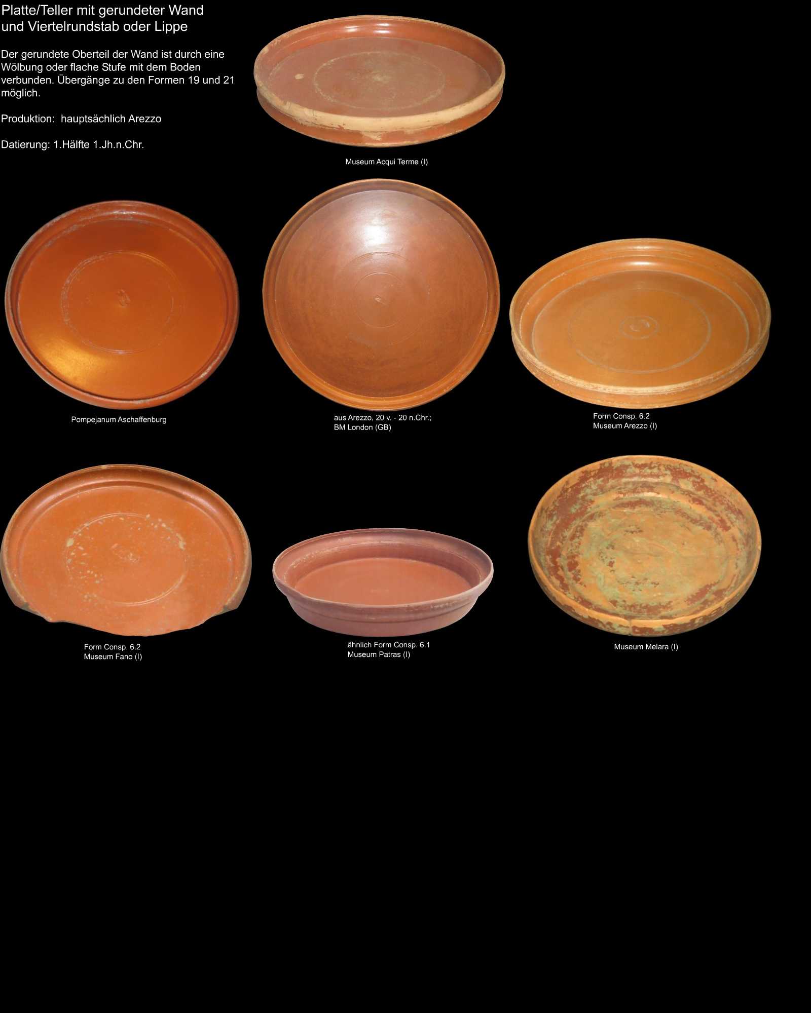 italische Keramikplatten Conspectus formarum 6