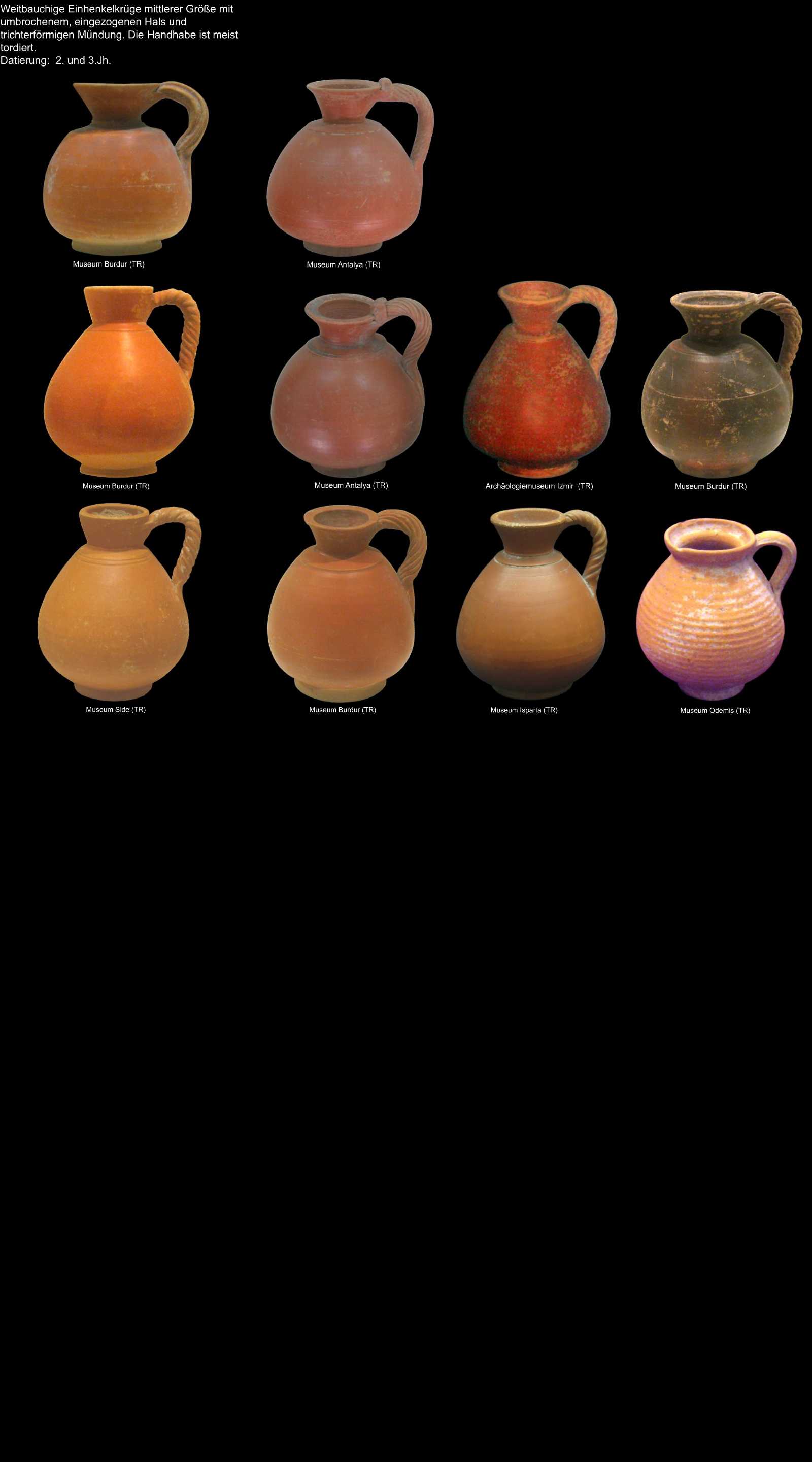 keramische Flaschen und Krüge aus Kleinasien