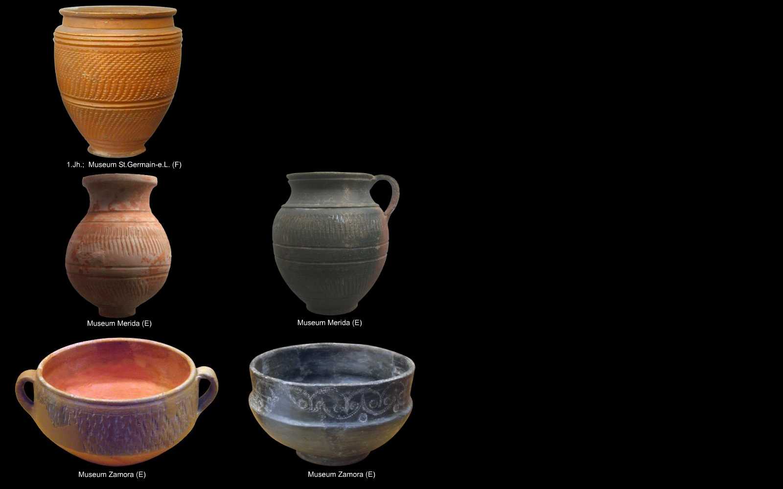 rädchengravierte römische Keramik aus Spanien