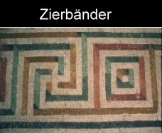 Zierbänder in römischen Mosaiken