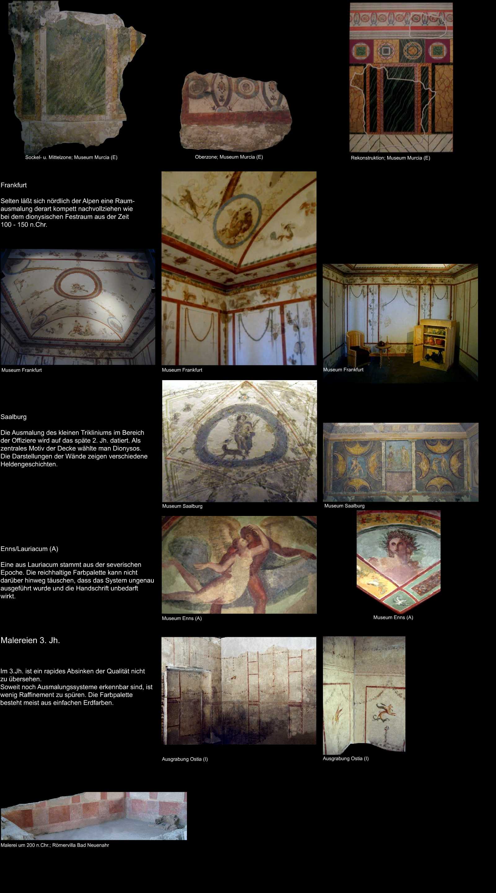 späte römische Wandmalerei