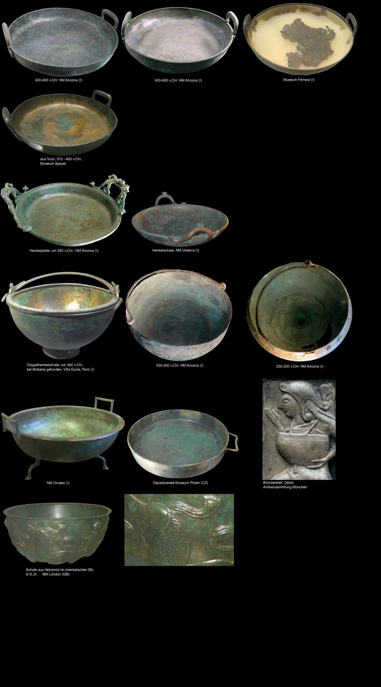 etruskische Bronzeschüsseln