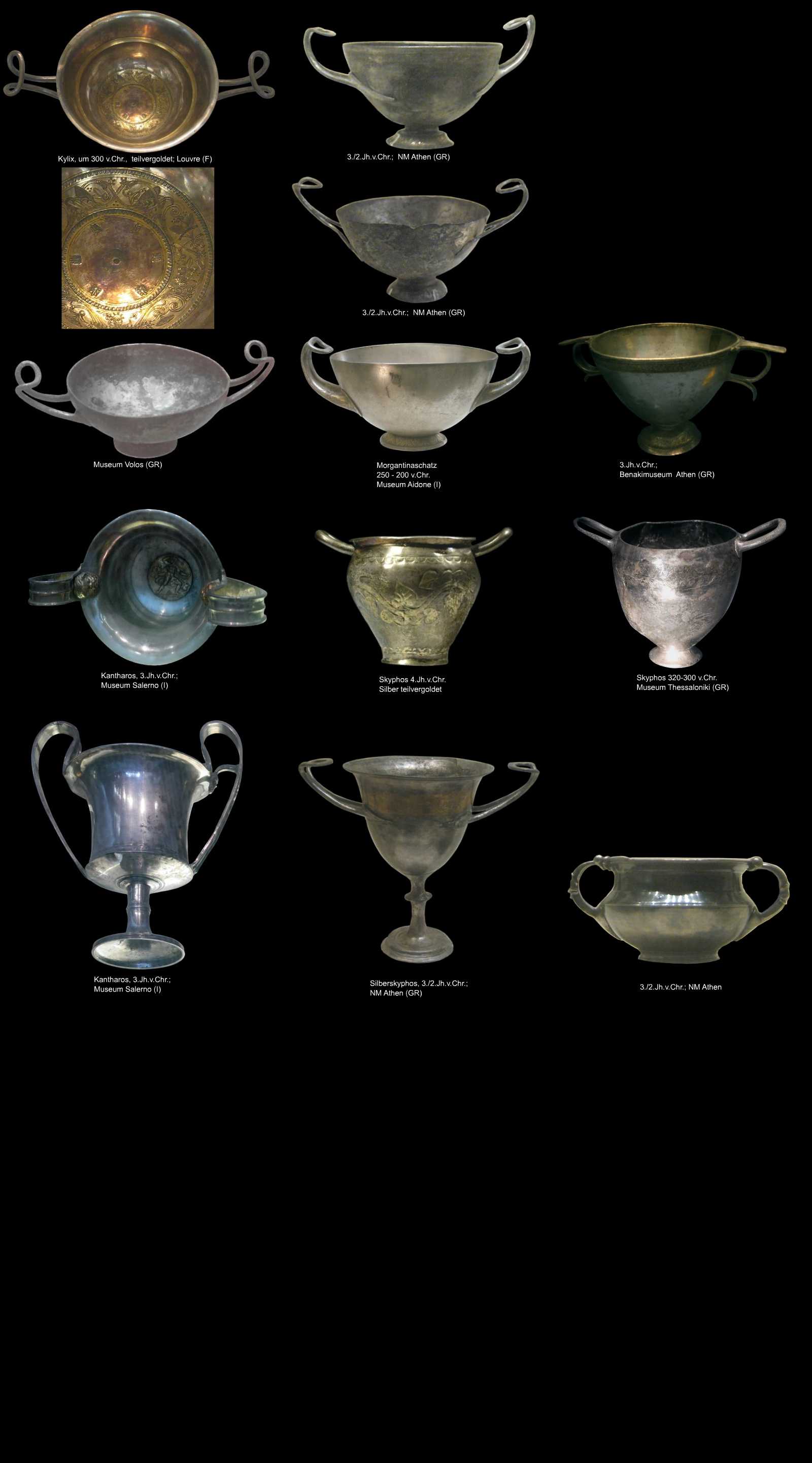 griechische Trinkgefäße aus Silber