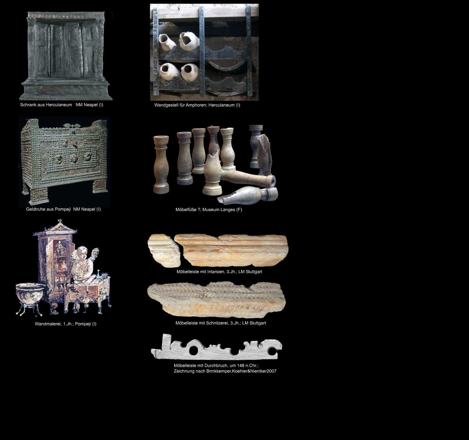 römische Schränke aus Holz