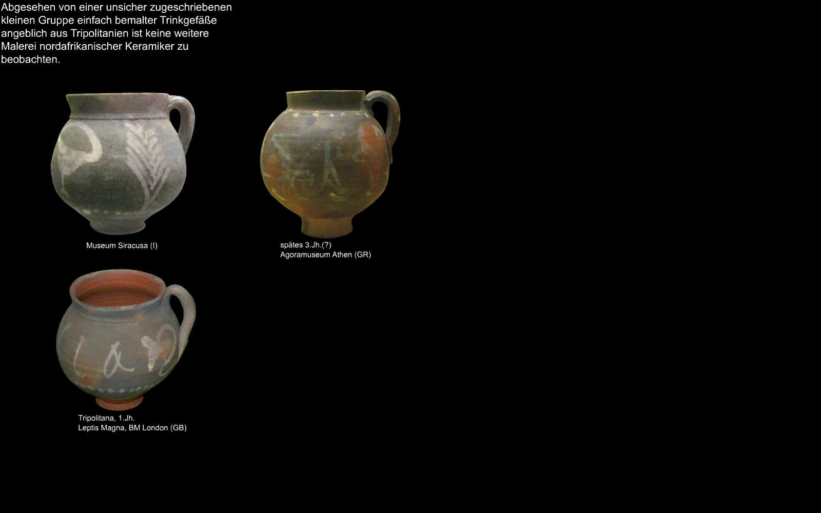 römische bemalte Keramik aus Nordafrika