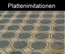 Mosaik als Marmorplattenimitation