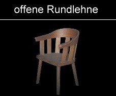 Stühle mit offener Rundlehne