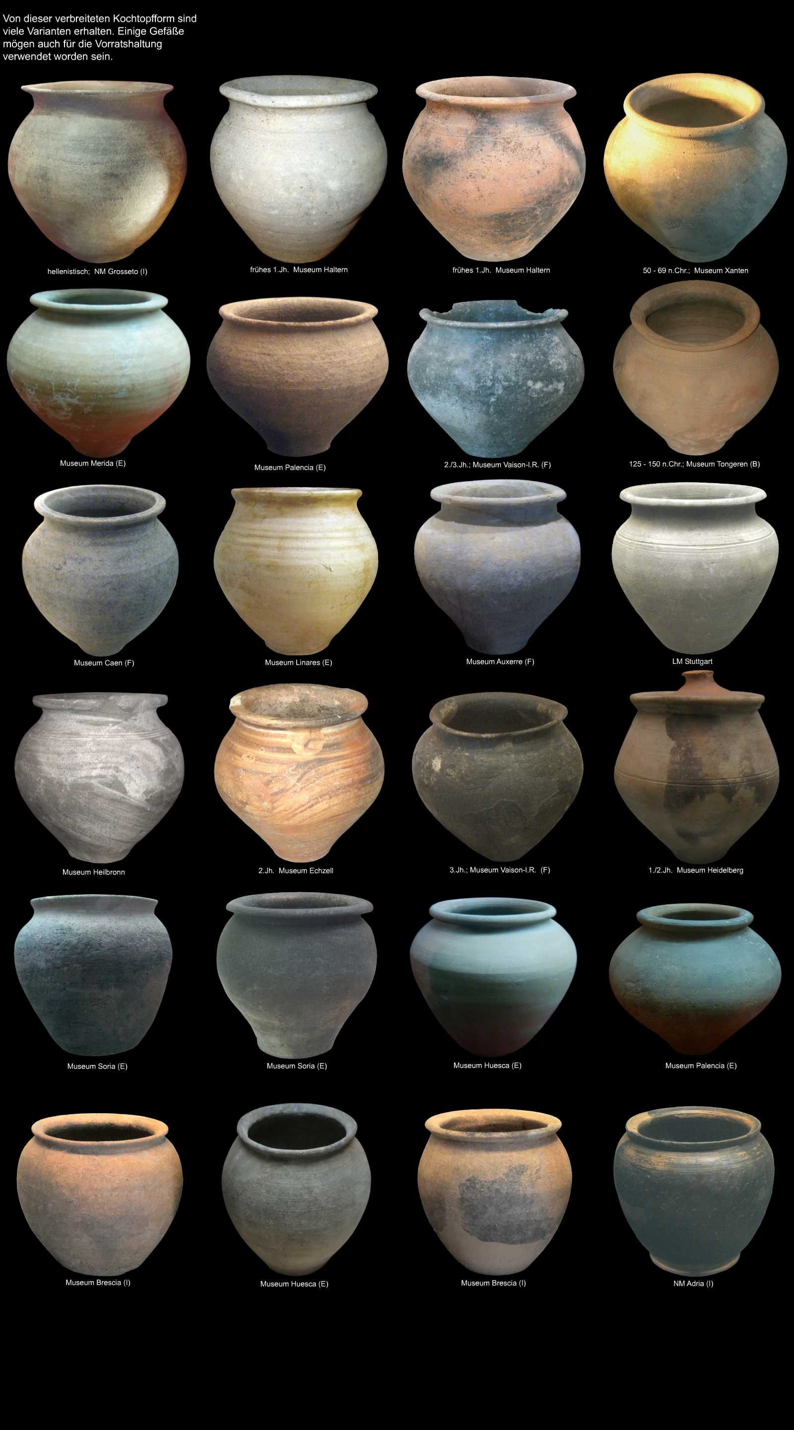 römische Kochtöpfe aus Ton